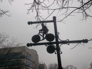 Detalle en una de las ciclorrutas de Breslavia