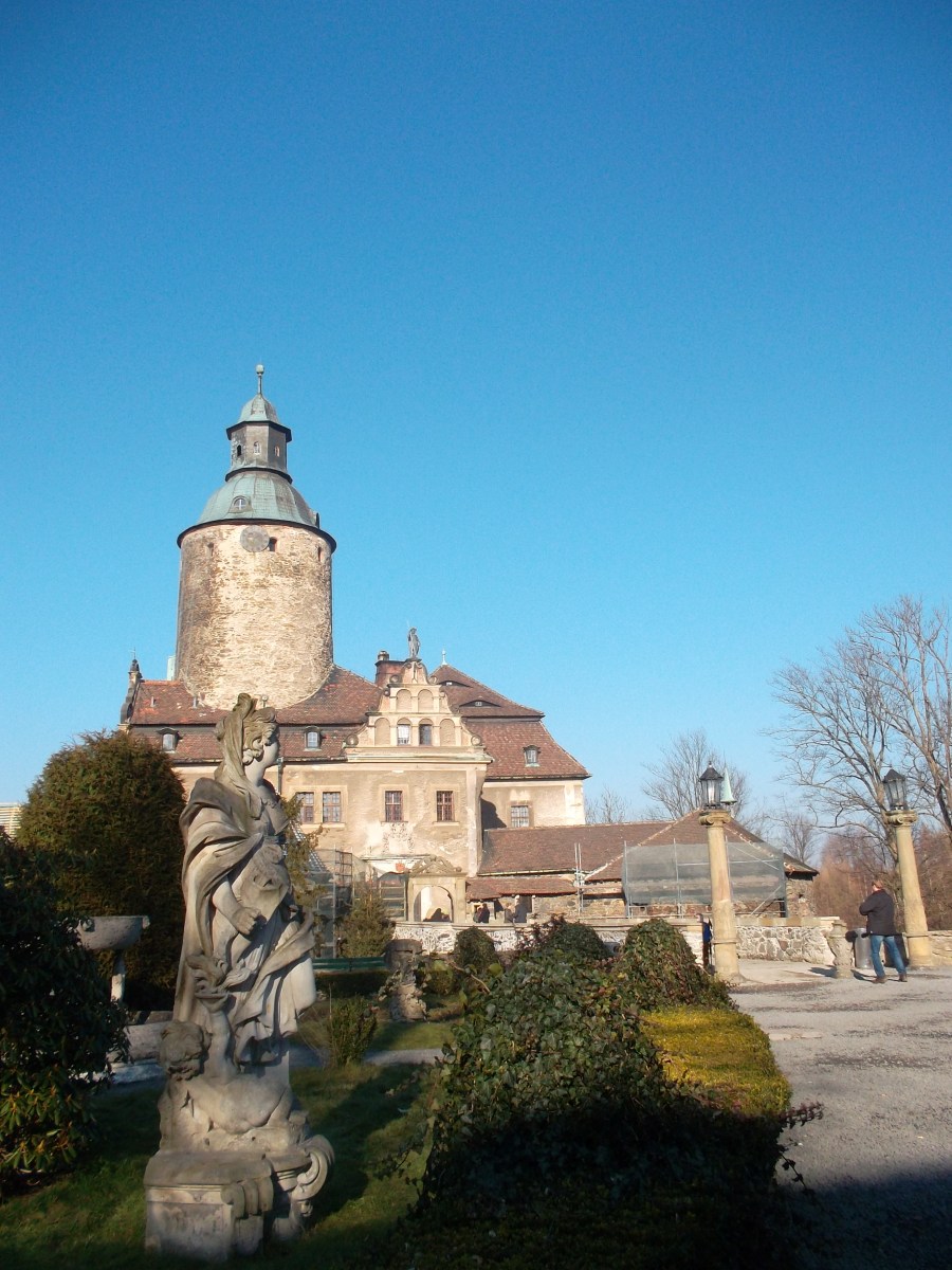 Vista del castillo de Czocha, desde el jardín