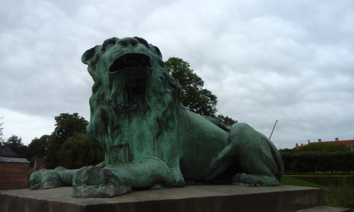 Escultura de león, en Copenhague