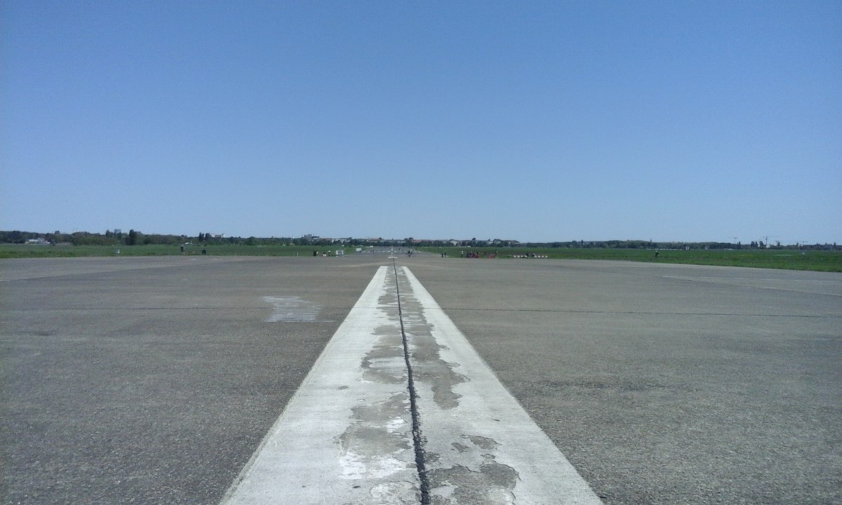 Vista de la pista del aeropuerto de Tempelhof